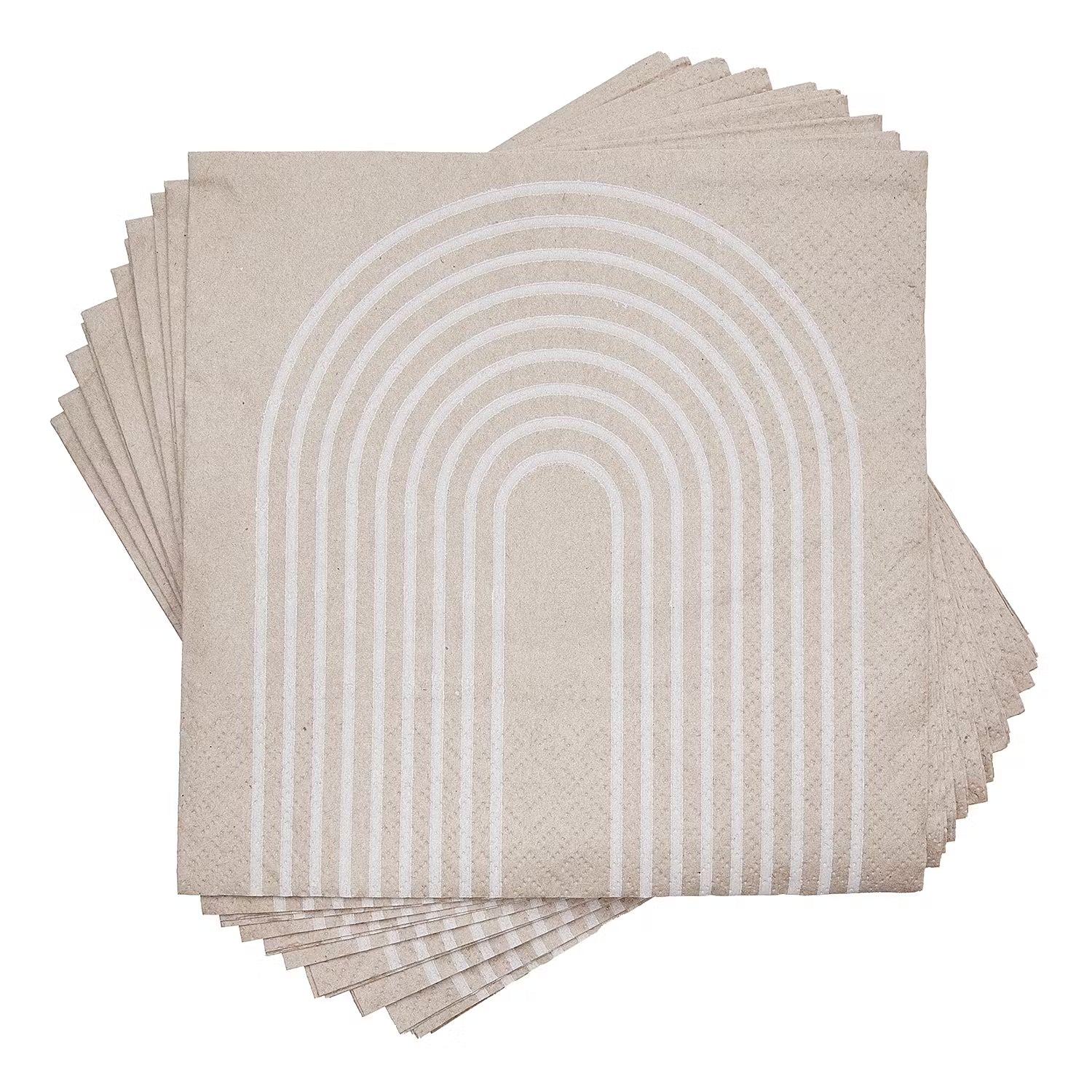 APRÈS Papierserviette 6er-Set - Recyclingpapier - Natur - 20 Stück