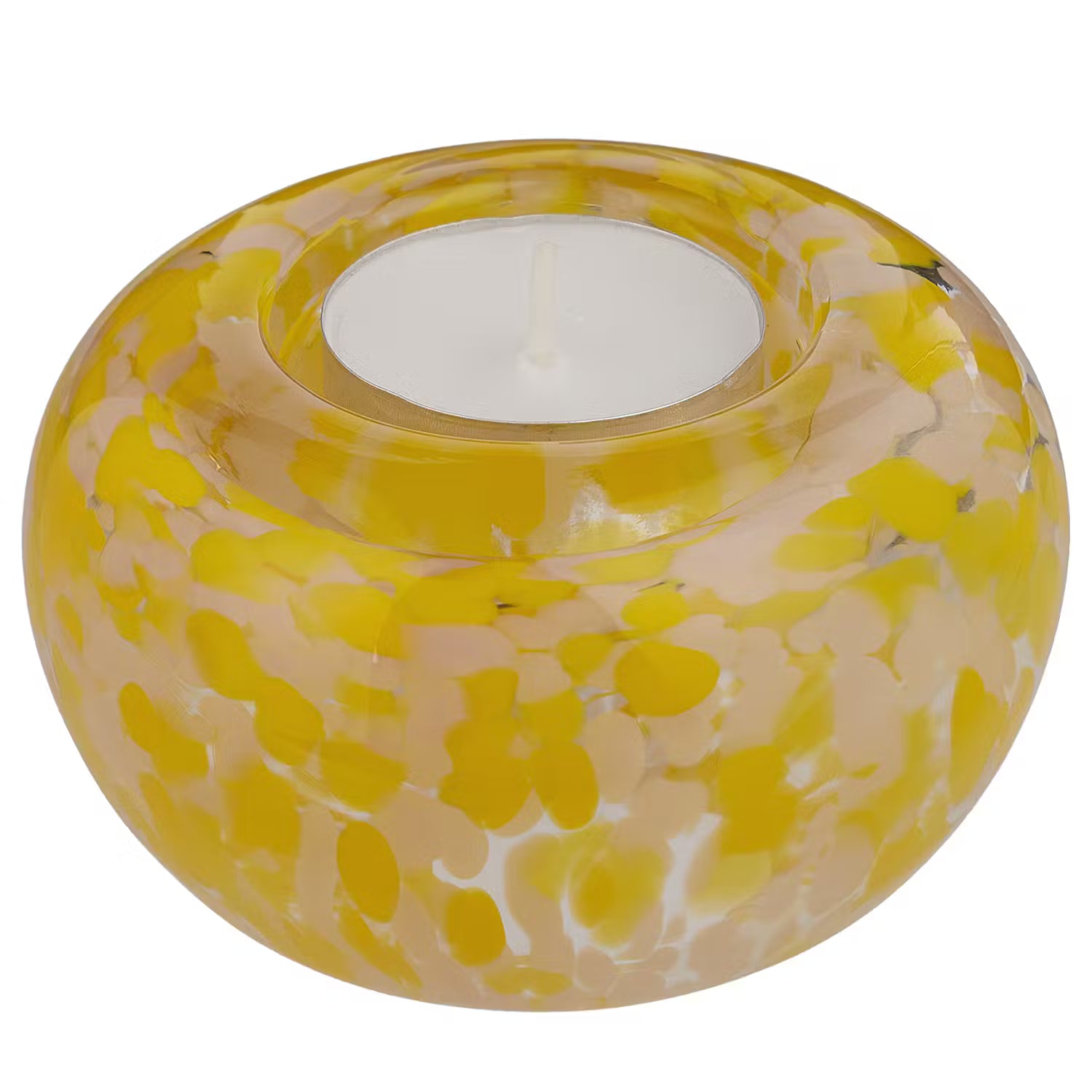CONFETTI Teelichthalter 6er-Set - Glas - Gelb