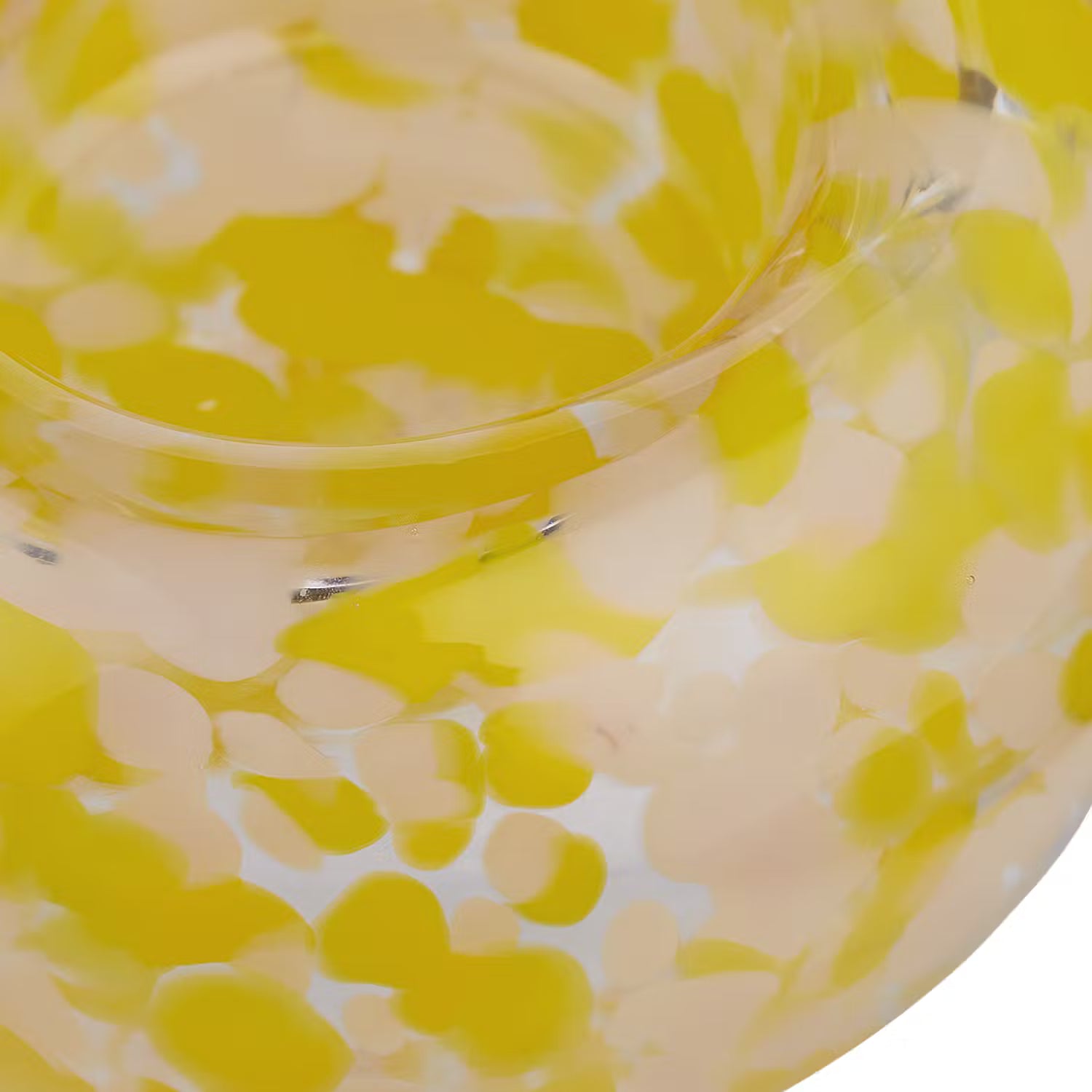 CONFETTI Teelichthalter 6er-Set - Glas - Gelb