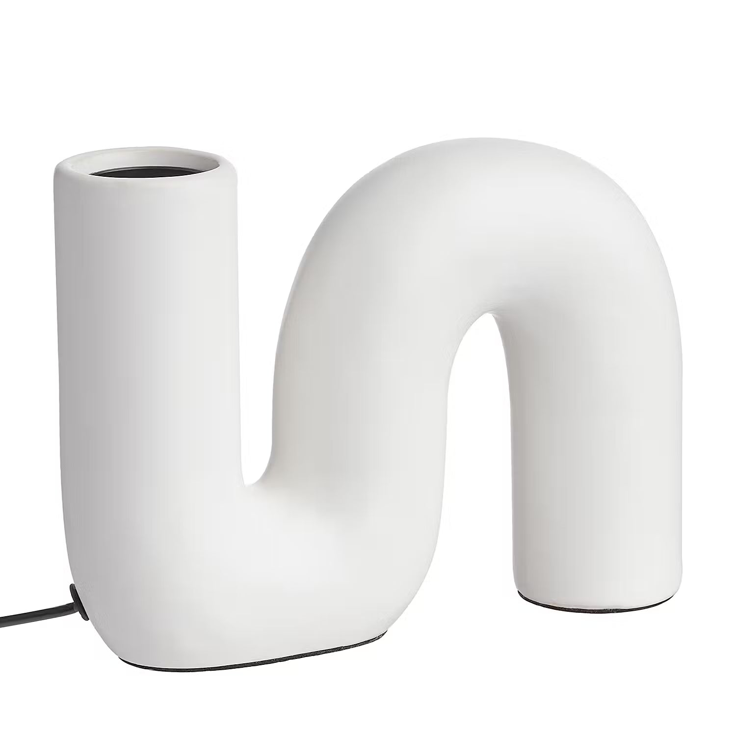 Tischleuchte TUBE 1er-Set - Keramik - Weiß
