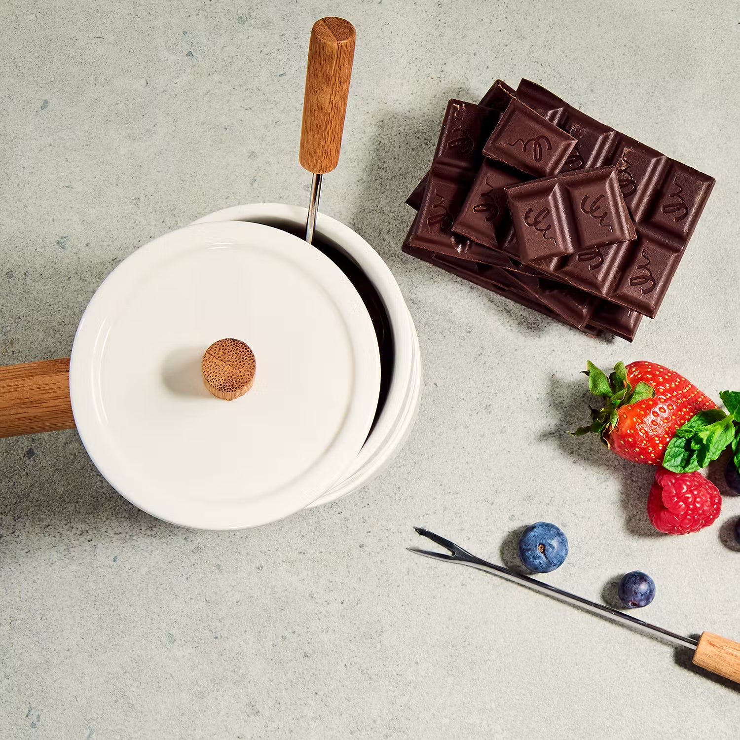 HOT CHOC Mini-Schokofondue Herz 4er-Set
