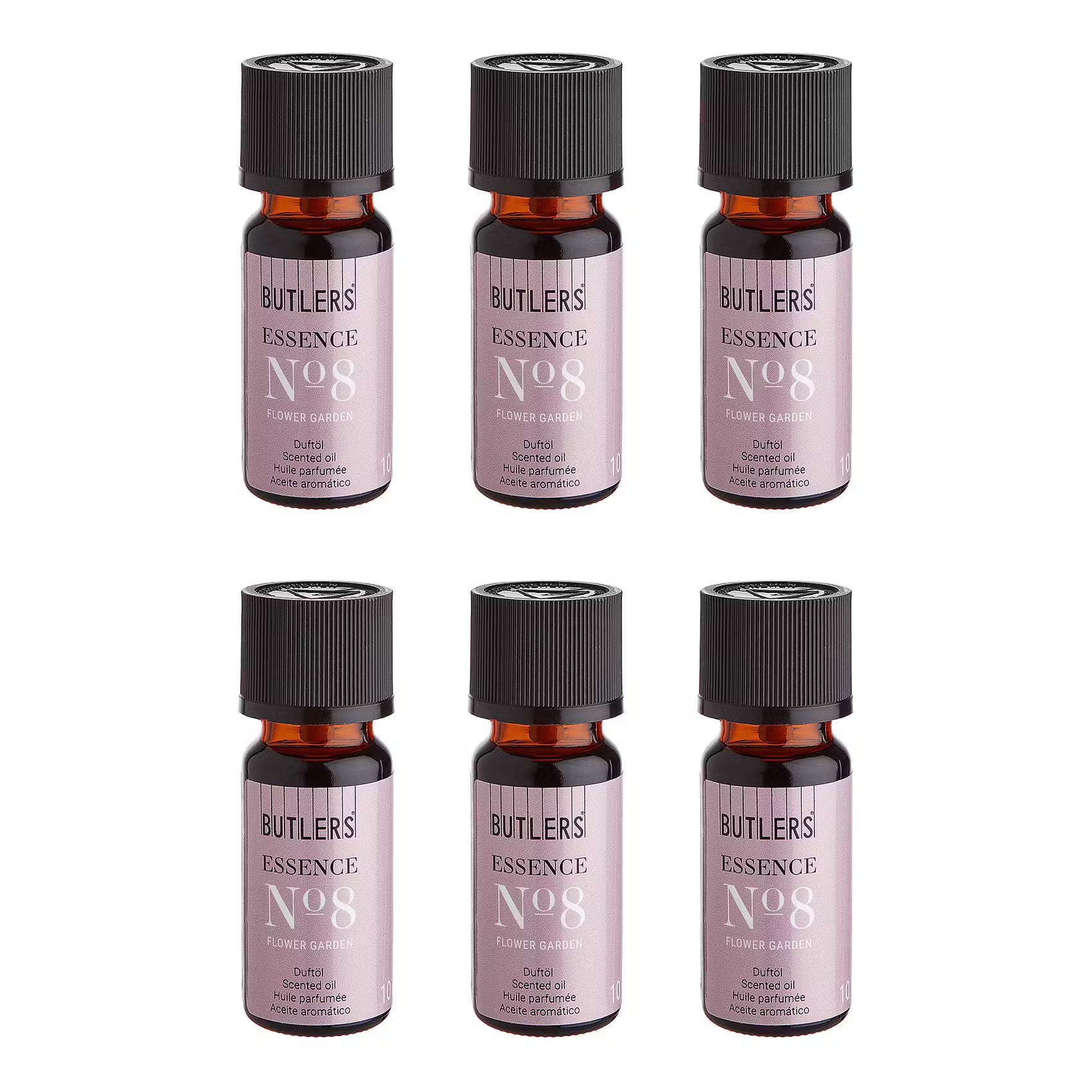 ESSENCE Duftöl Flower Garden 6er-Set - Glas / Kunststoff / Raumduft - Braun