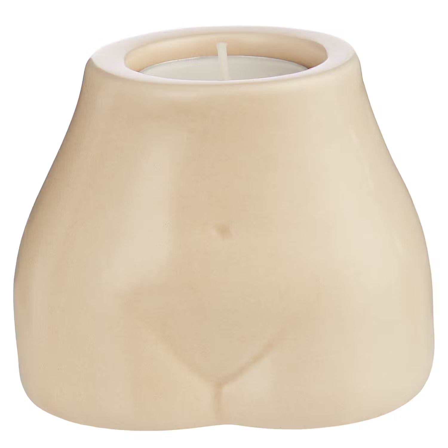 BOODY Teelichthalter 6er-Set - Steingut - Beige