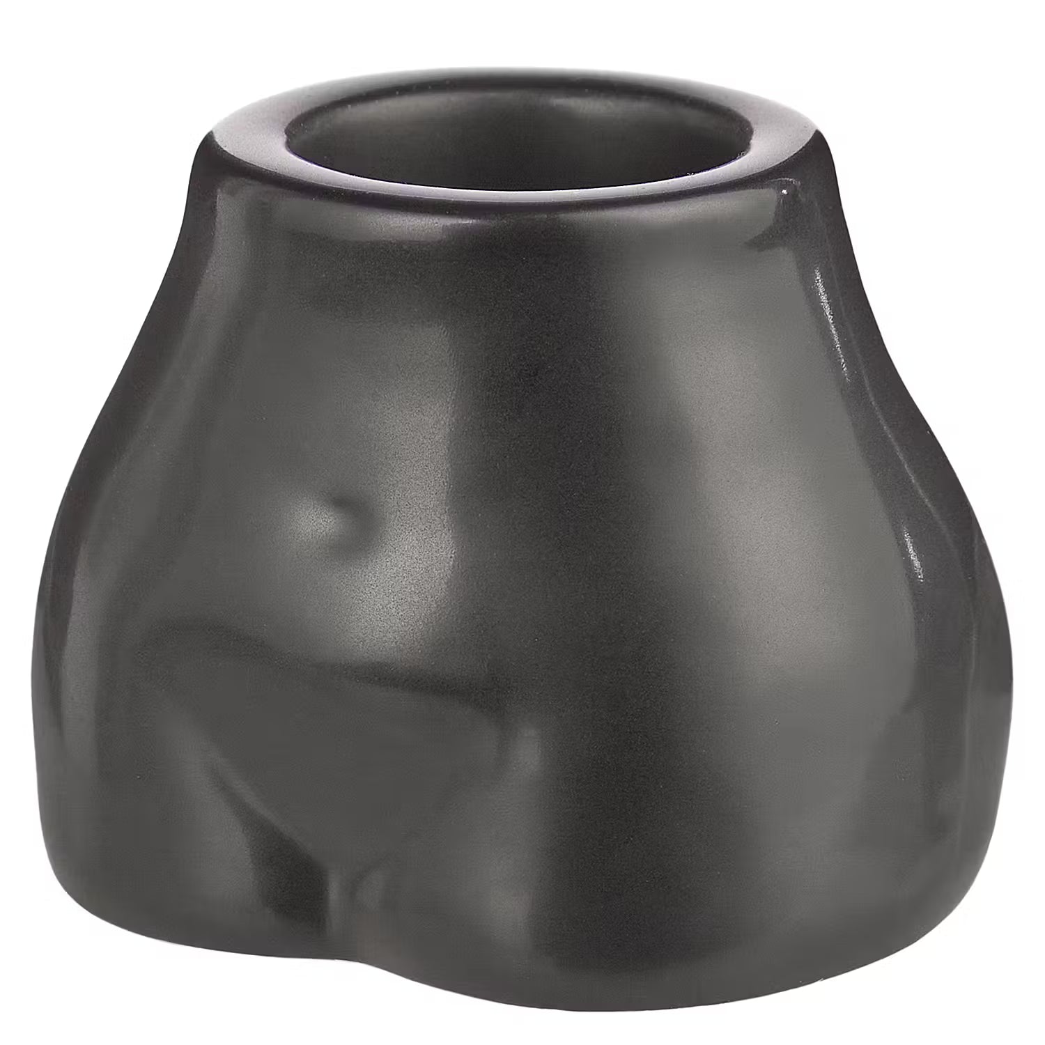 BOODY Teelichthalter 6er-Set - Steingut - Schwarz