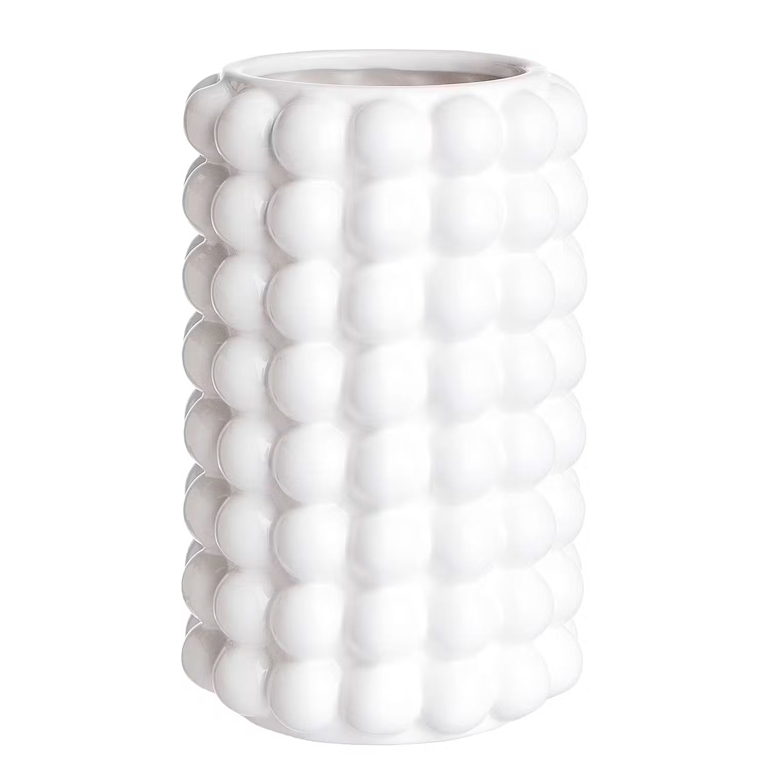 BUBBLE Vase 4er-Set - Steingut - Weiß