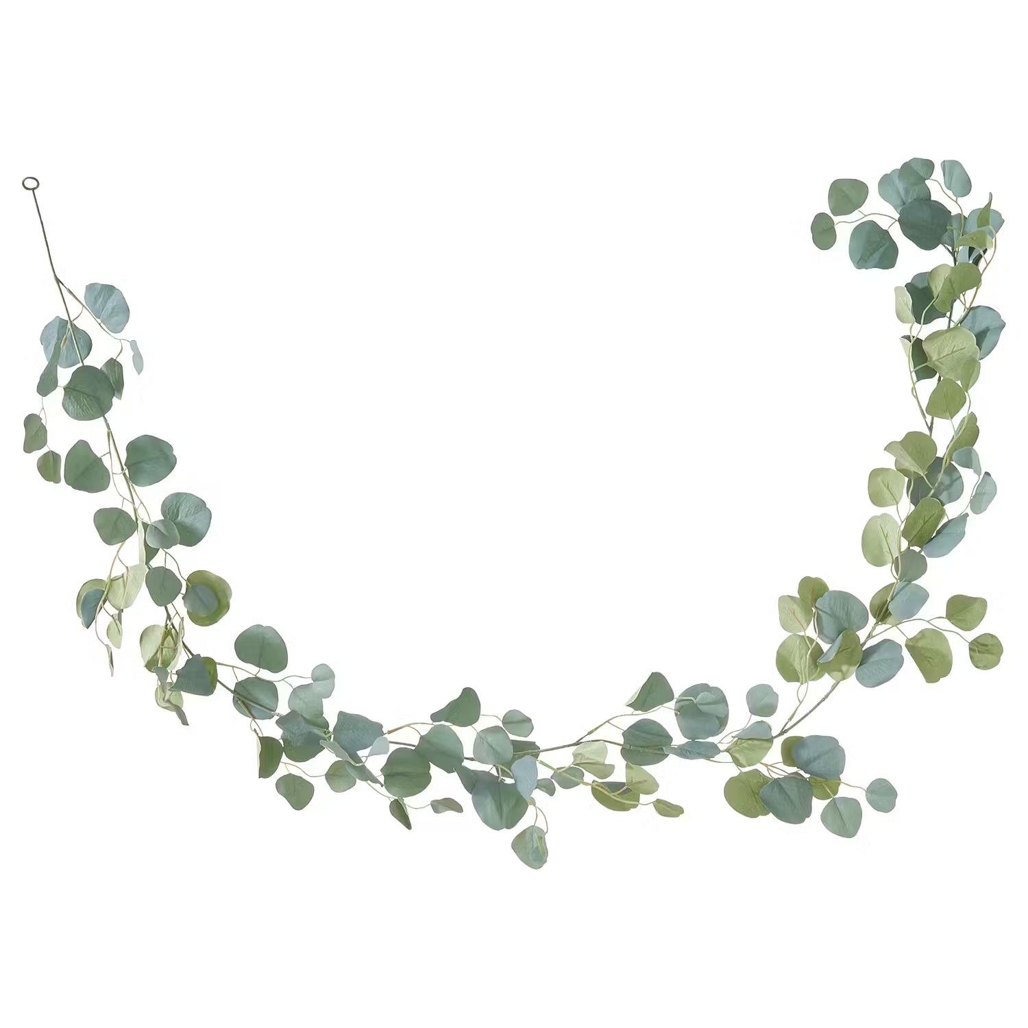 FLORISTA Girlande Eukalyptus 12er-Set - Eisen / Polyester PVC - Hellgrün