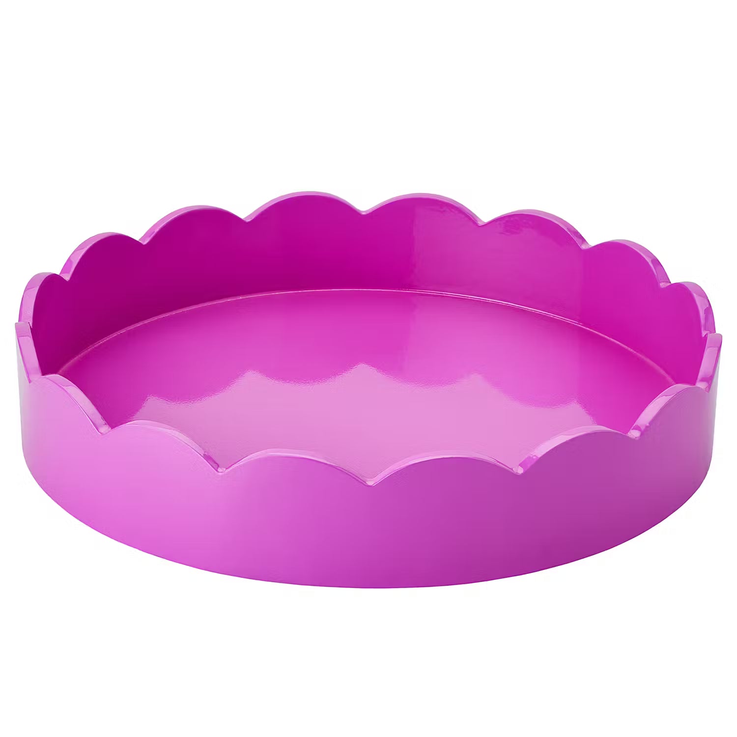 SCALLOP Tablett 2er-Set - MDF - Pink