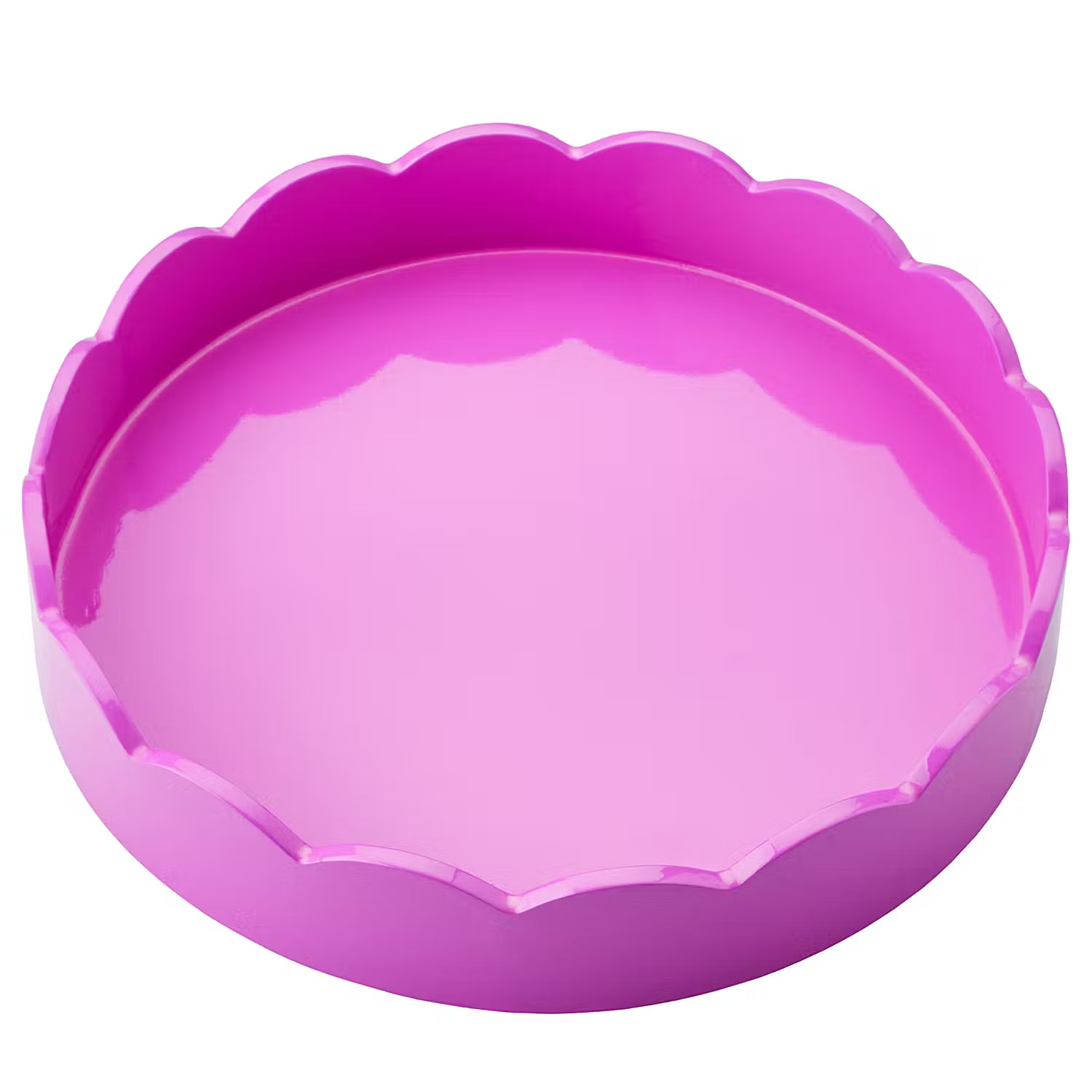 SCALLOP Tablett 2er-Set - MDF - Pink