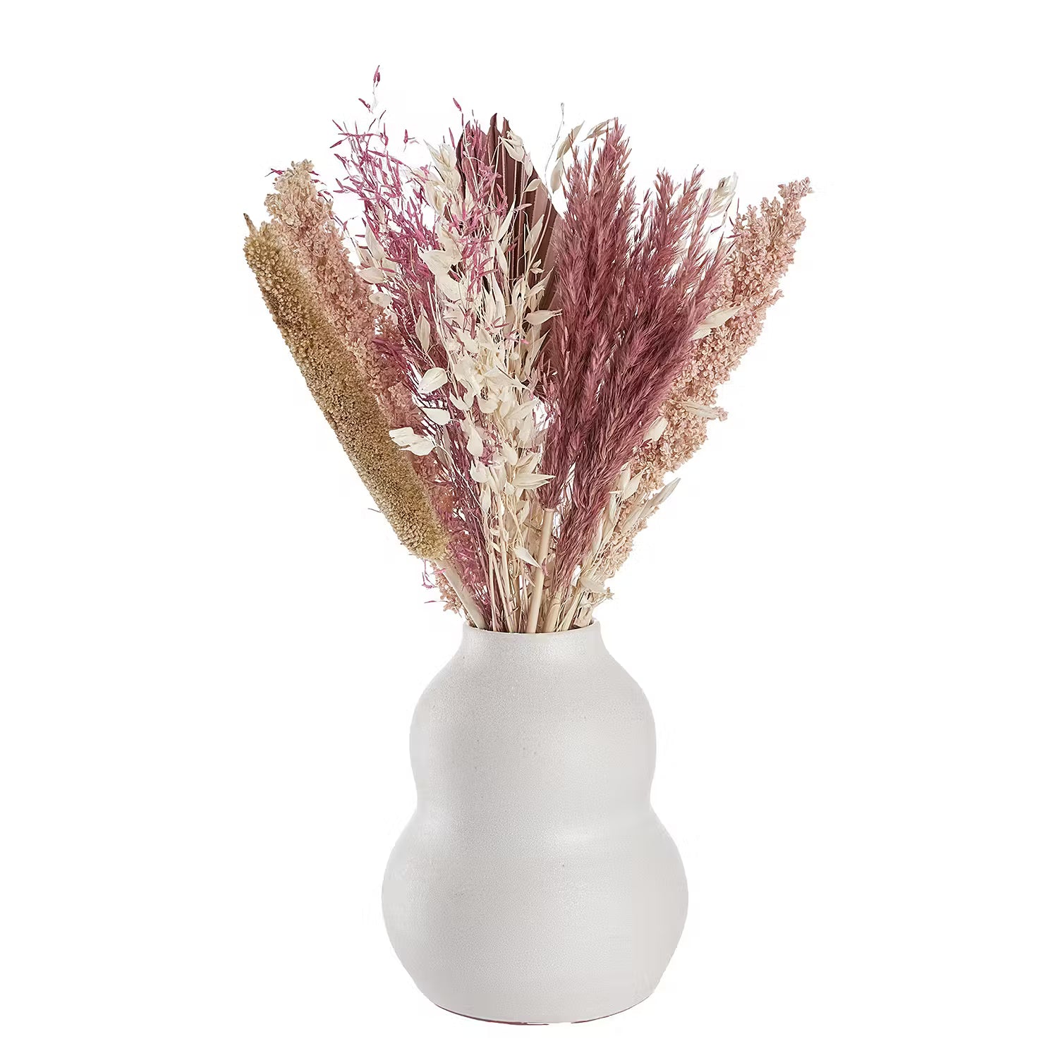 AYAKA Vase 4er-Set - Terracotta - Weiß