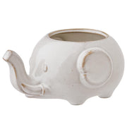 JUNGLE Elefant Blumenübertopf 2er-Set - Steinzeug - Beige