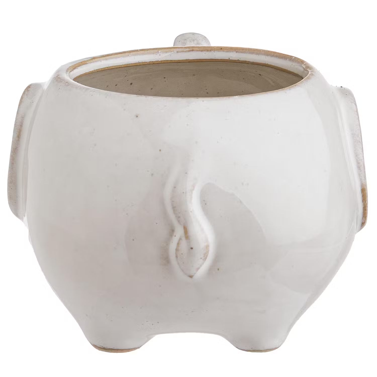 JUNGLE Elefant Blumenübertopf 2er-Set - Steinzeug - Beige