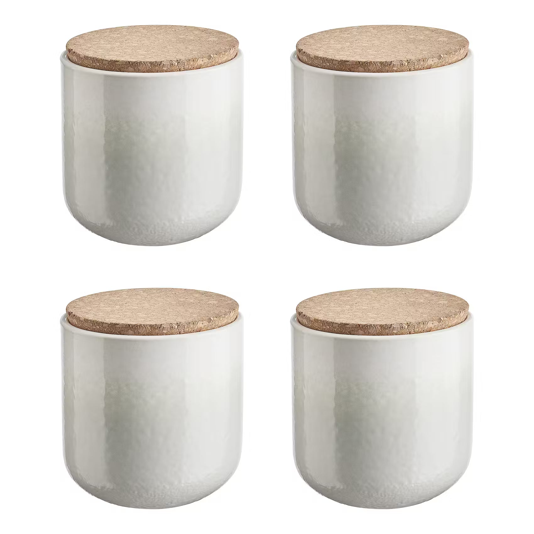 SCENTS OF HOME Duftkerze 4er-Set - Sojawachs / Keramik / Kork - Beige