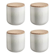 SCENTS OF HOME Duftkerze 4er-Set - Sojawachs / Keramik / Kork - Beige
