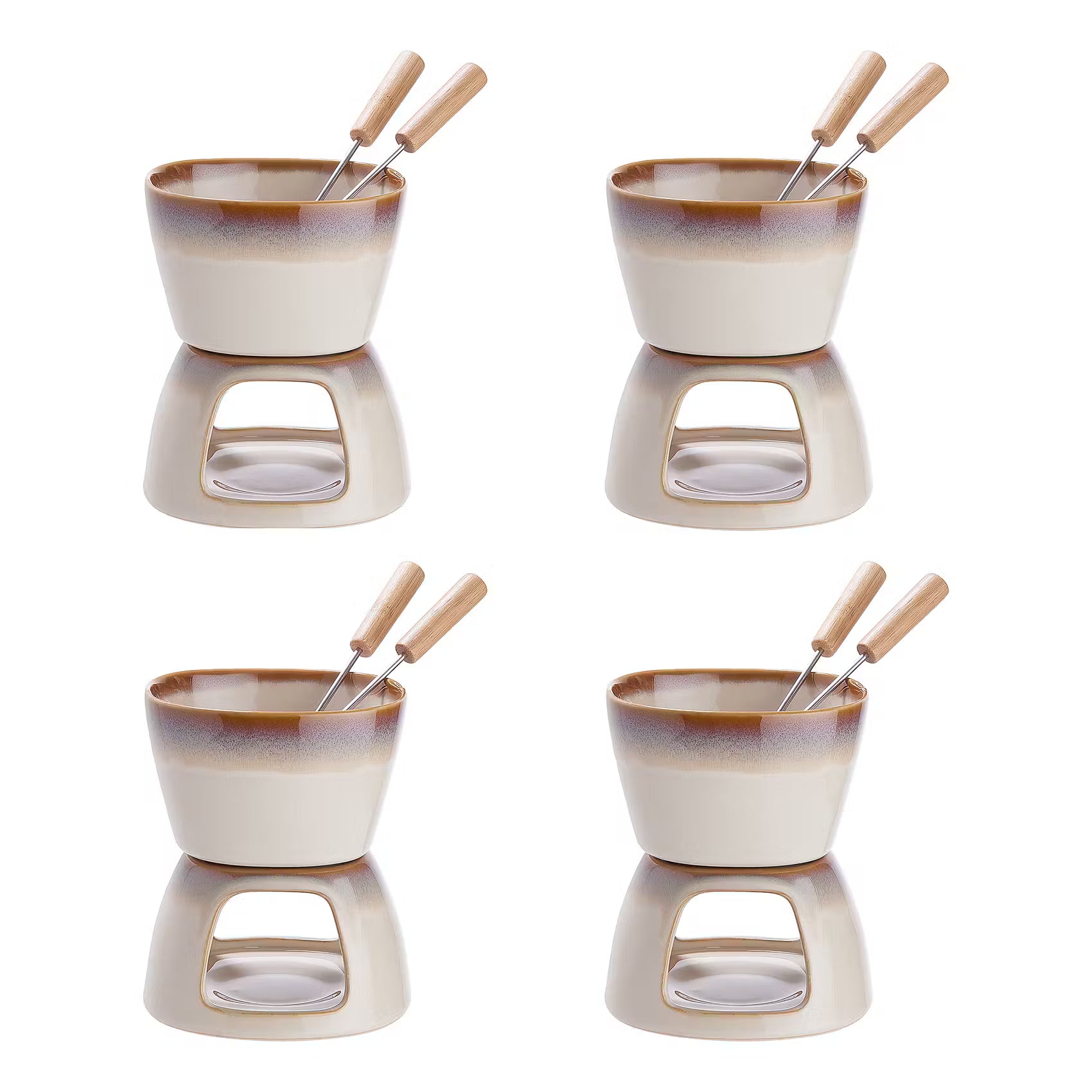 AU CHOCOLAT Mini-Fondue 4er-Set