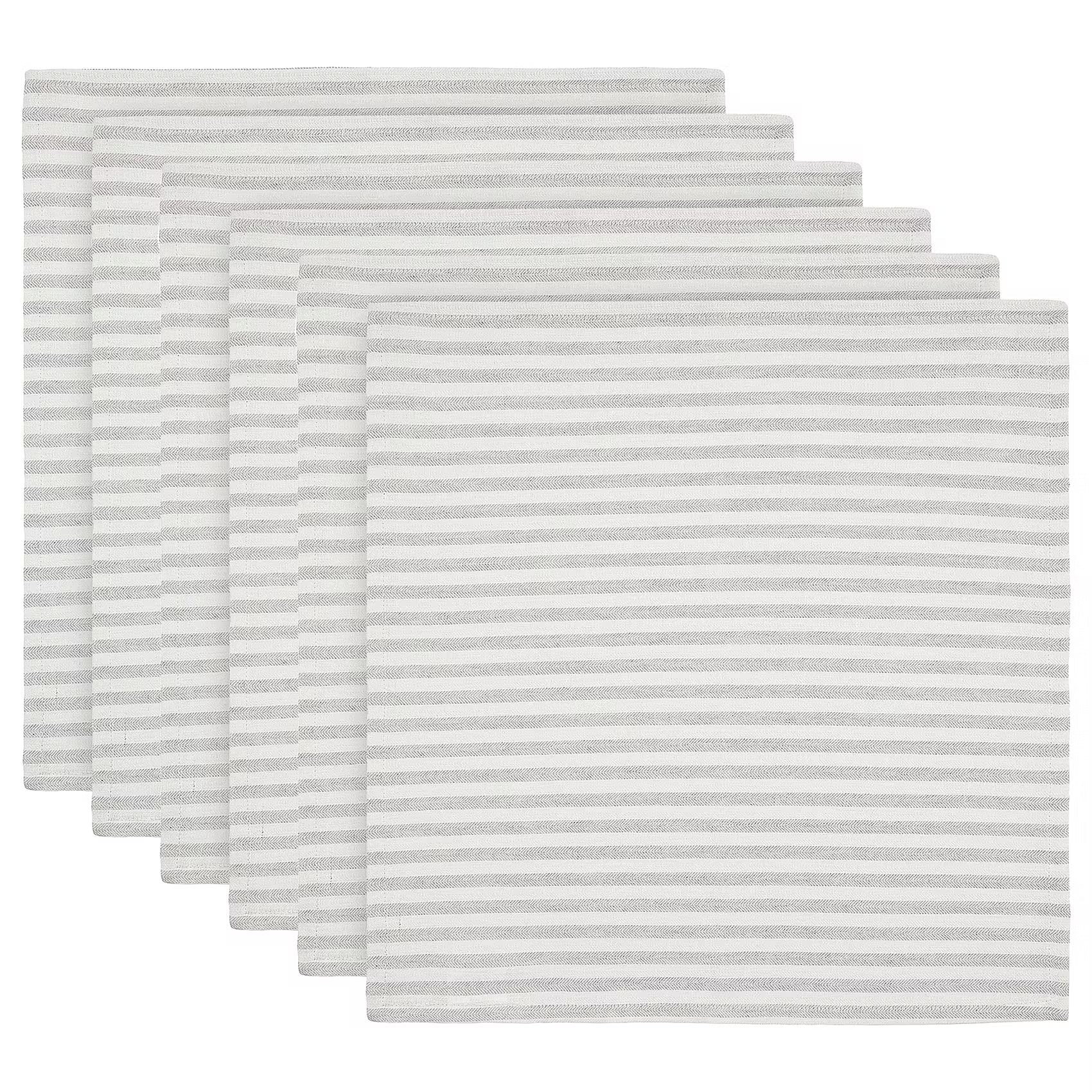 ATELIER Serviette 6er-Set - Leinen / Baumwolle - Creme