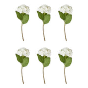 FLORISTA Kunstblume Hortensie 6er-Set - Polyester / Polyethylen / Draht