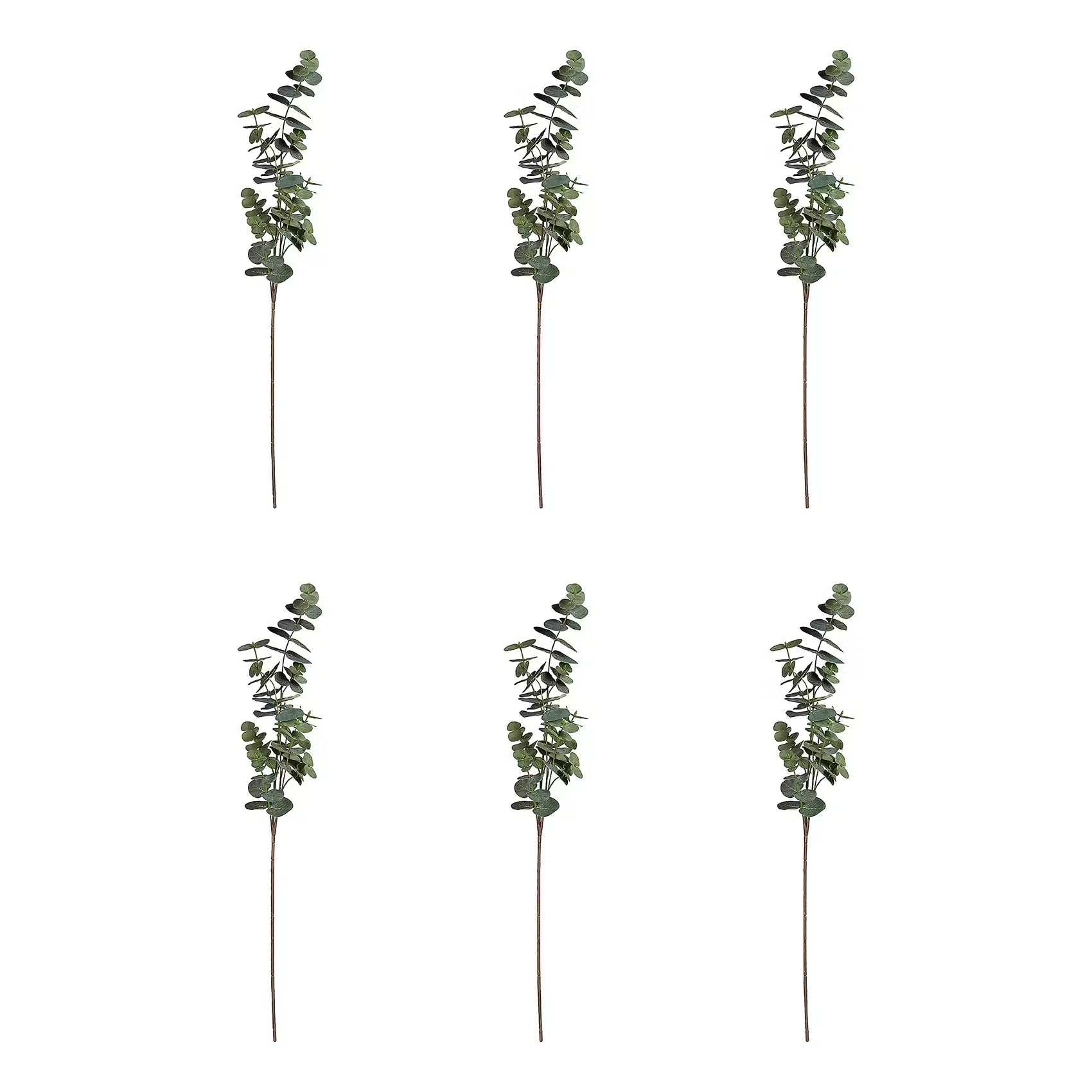 FLORISTA Kunstblume Eukalyptus 6er-Set - Polyester / Polyethylen / Draht - Grün