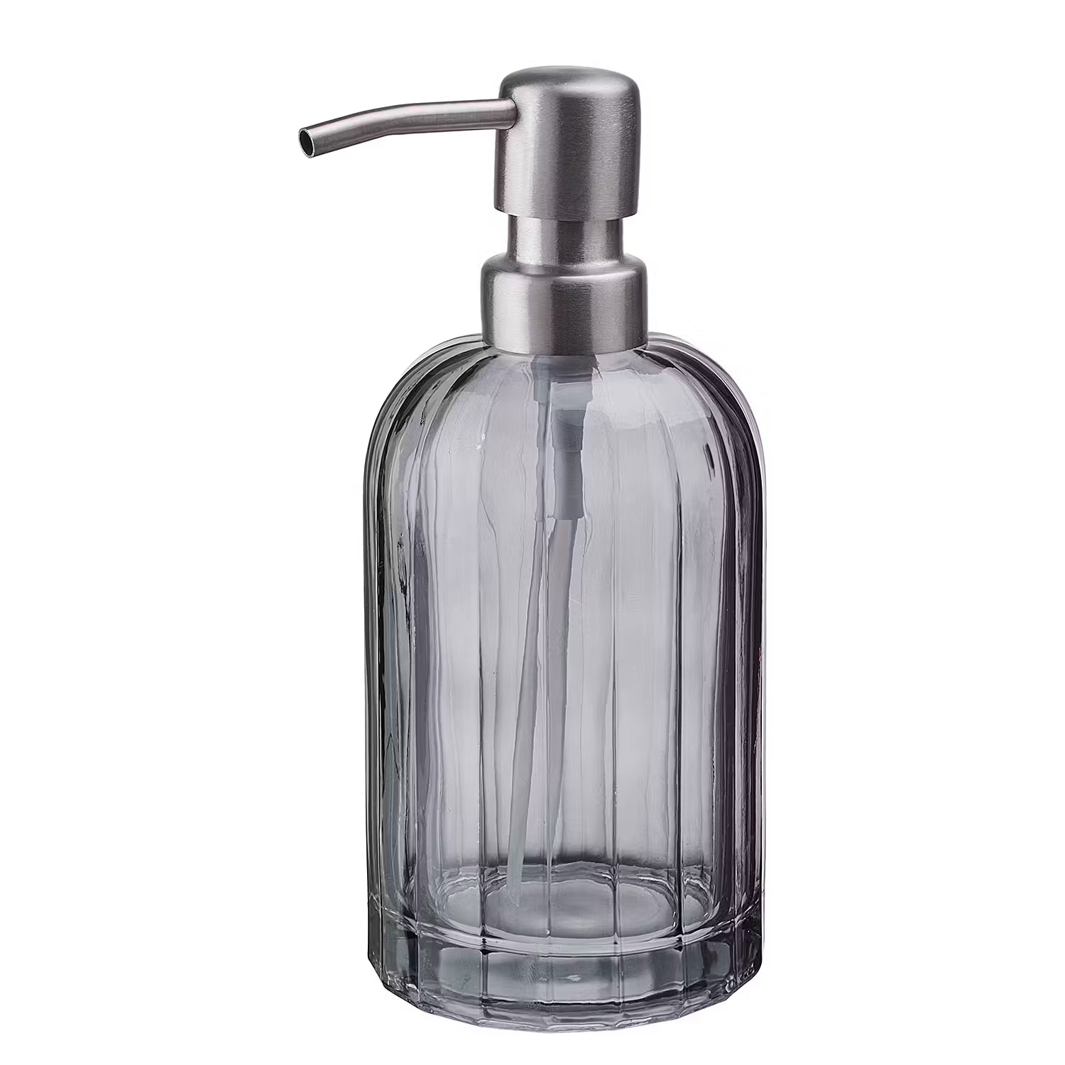 TOCIA Seifenspender 2er-Set - Glas / Edelstahl - Anthrazit