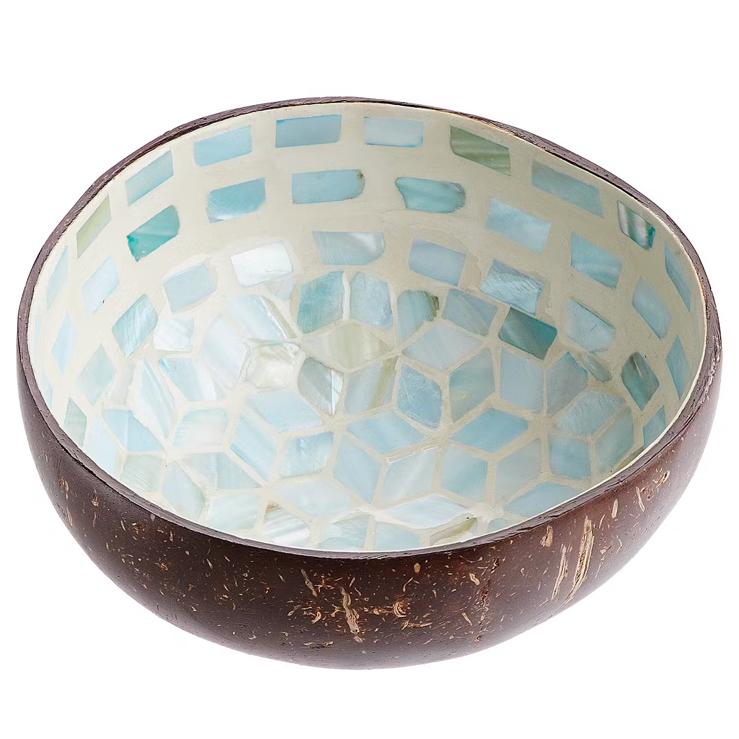 COCONUT Kokosnussschale 6er-Set - Kokusnuss / Perlmutt / Steinpulver