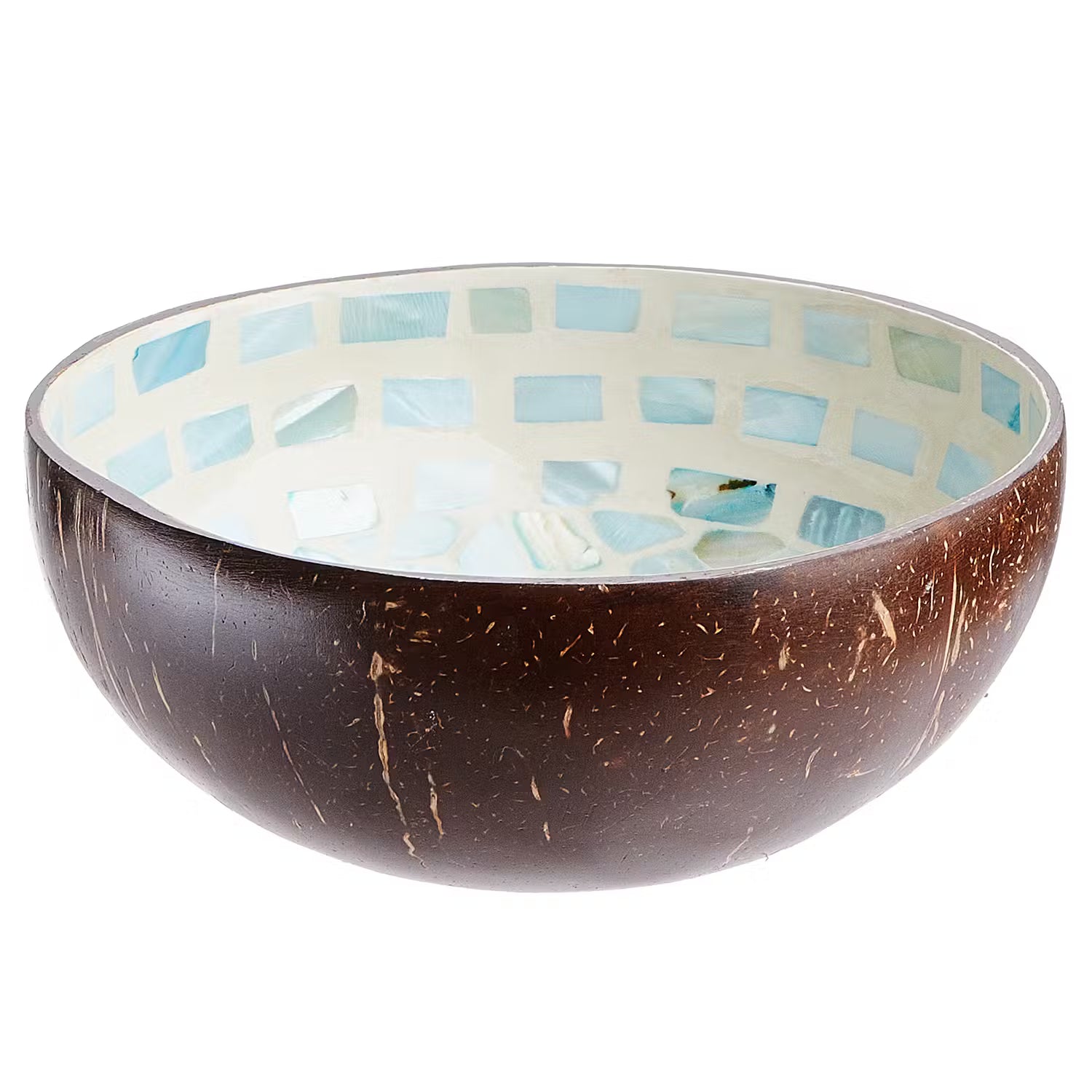 COCONUT Kokosnussschale 6er-Set - Kokusnuss / Perlmutt / Steinpulver