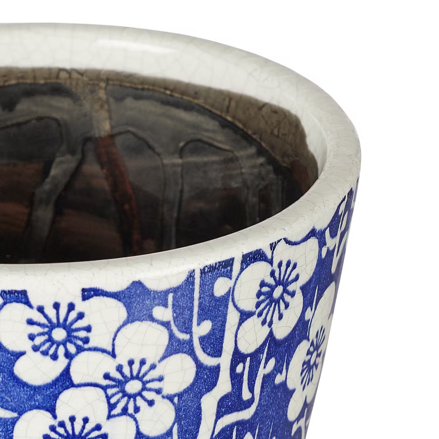 Blumentopf EVERGREEN 6er-Set - Terracotta - Blau