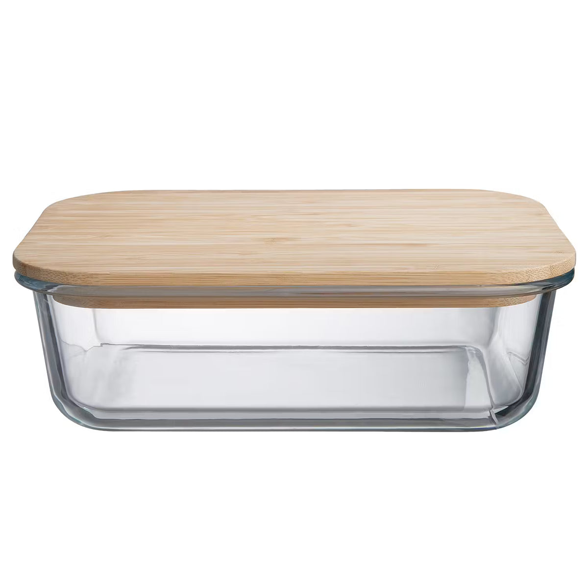 HELLO LUNCH Lunchbox 4er-Set - Borosilikatglas / Bambus - Transparent /  - Fassungsvermögen: 1.5 L