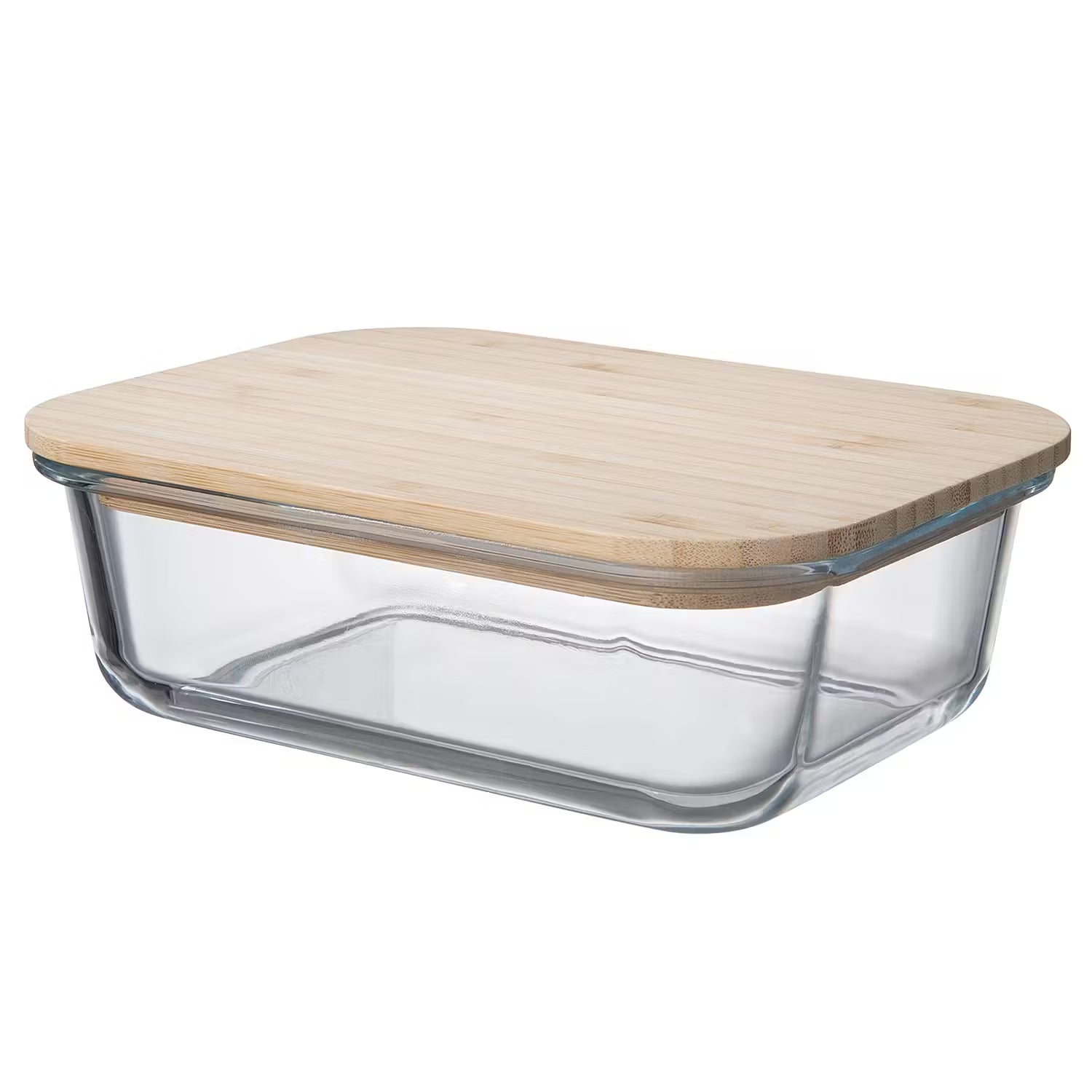 Lunchbox NATURALS 4er-Set - Borosilikatglas / Bambus  - Fassungsvermögen: 1 L