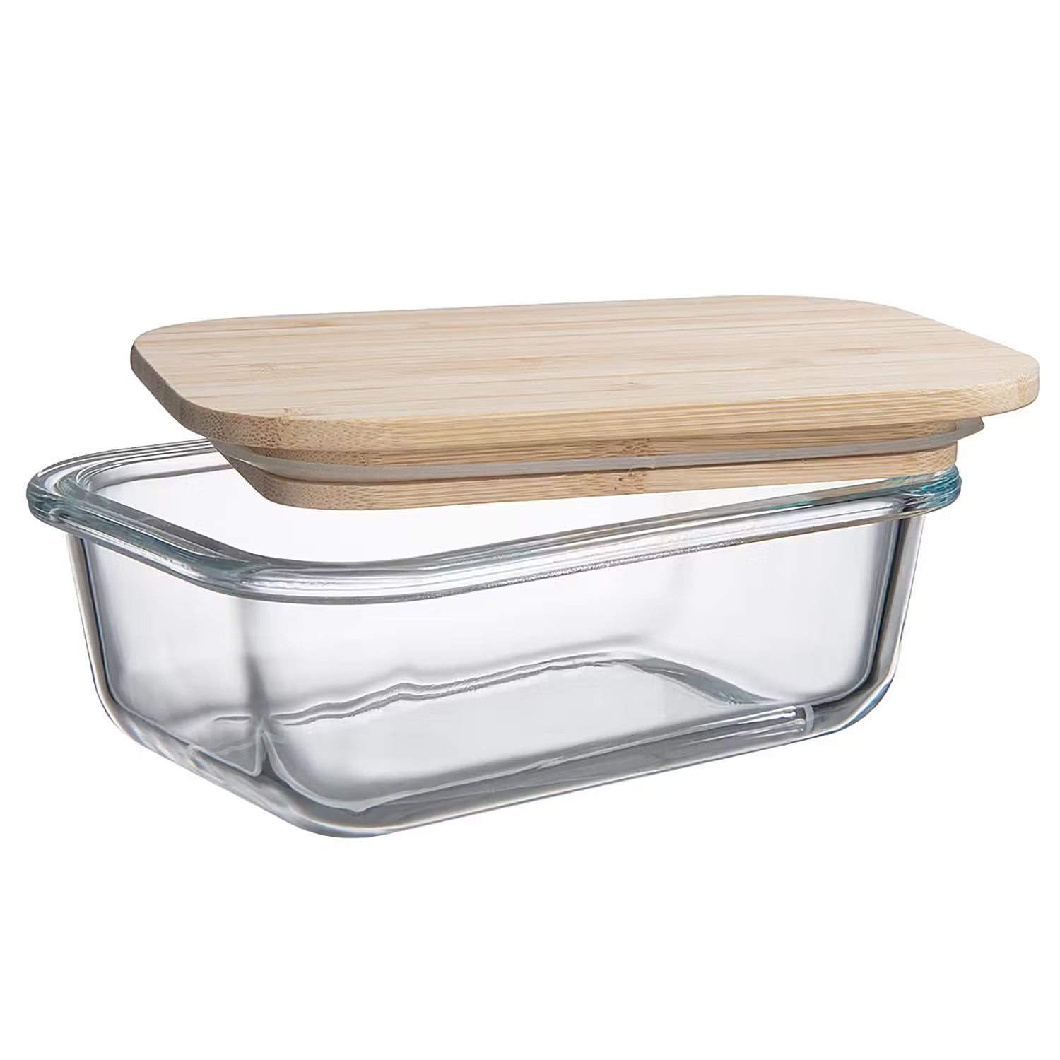 Lunchbox NATURALS 4er-Set - Borosilikatglas / Bambus  - Fassungsvermögen: 0.4 L