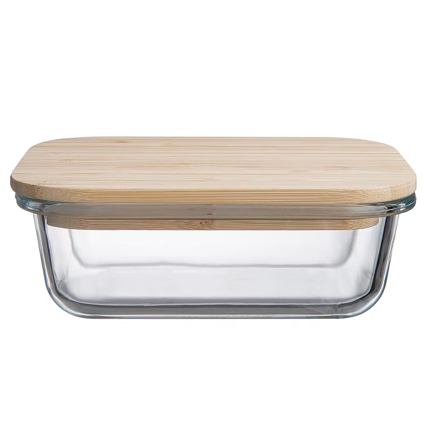 Lunchbox NATURALS 4er-Set - Borosilikatglas / Bambus  - Fassungsvermögen: 0.4 L