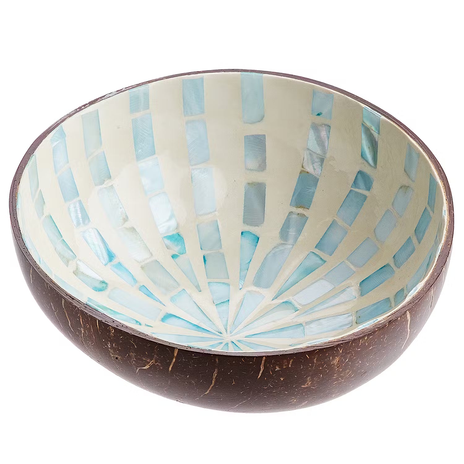 COCONUT Kokosnussschale 6er-Set - Kokusnuss / Perlmutt / Steinpulver