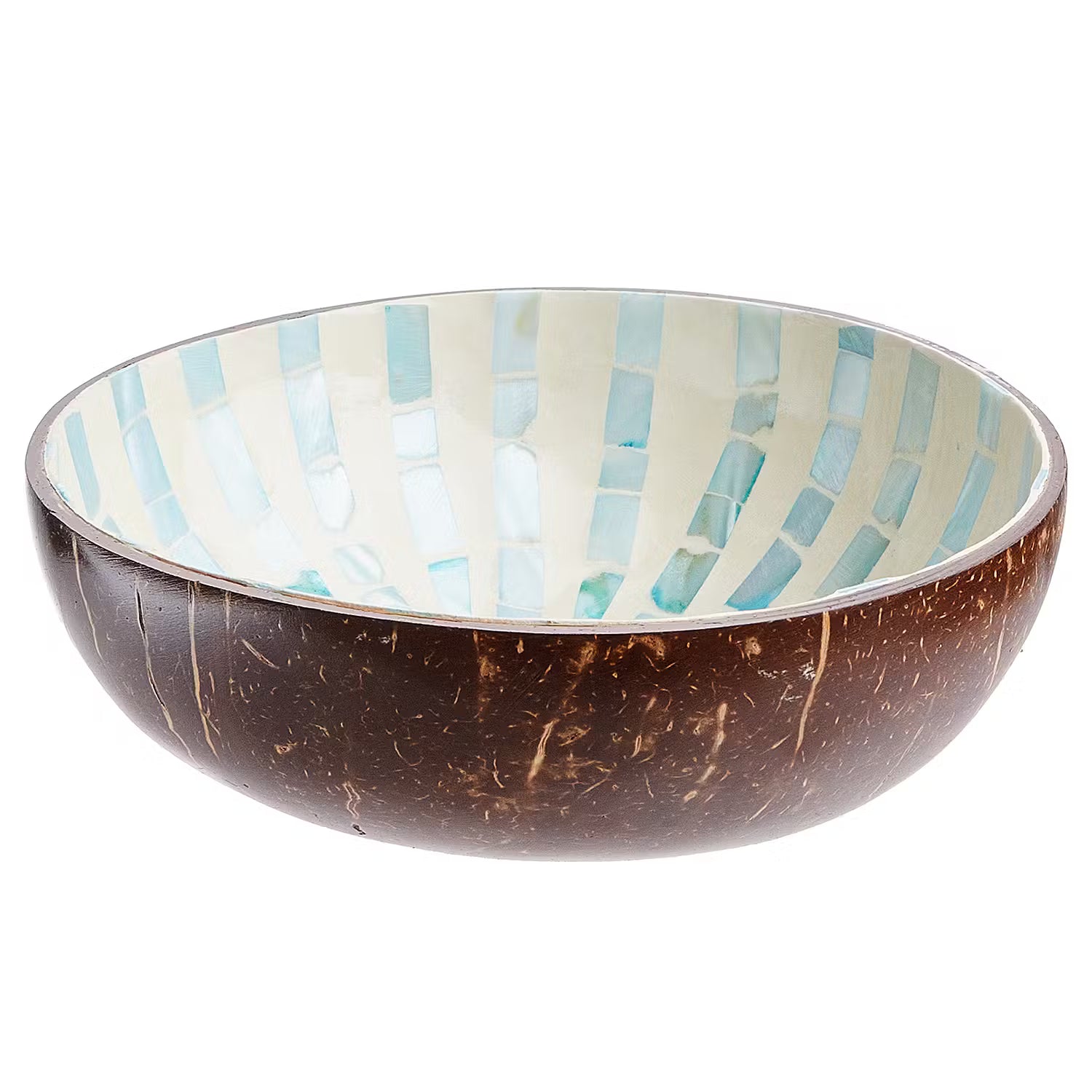 COCONUT Kokosnussschale 6er-Set - Kokusnuss / Perlmutt / Steinpulver