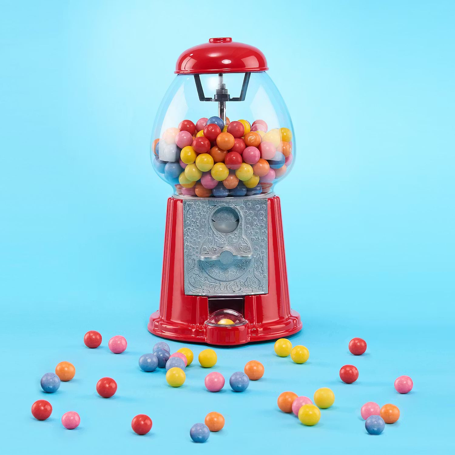 BIG SPENDER Kaugummi-Automat 6er-Set - Glas / Aluminium - Rot