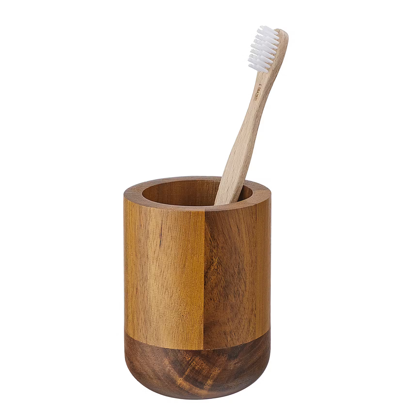 ACACIA Zahnputzbecher 4er-Set - Akazienholz - Braun