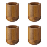 ACACIA Zahnputzbecher 4er-Set - Akazienholz - Braun