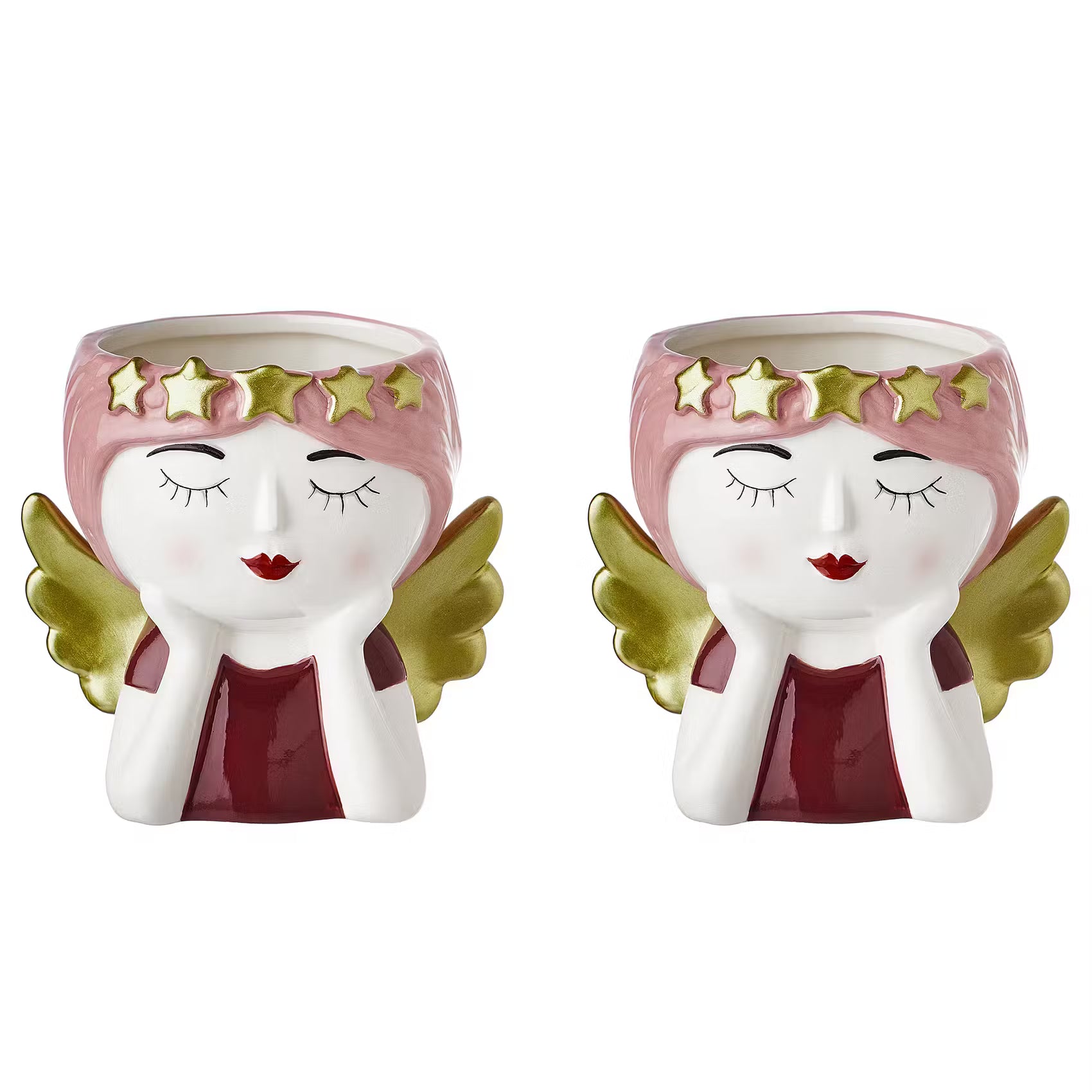 Blumenübertopf MINA Engel 2er-Set