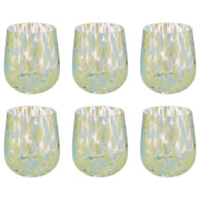 CONFETTI Trinkglas 6er-Set - Blau - Grün