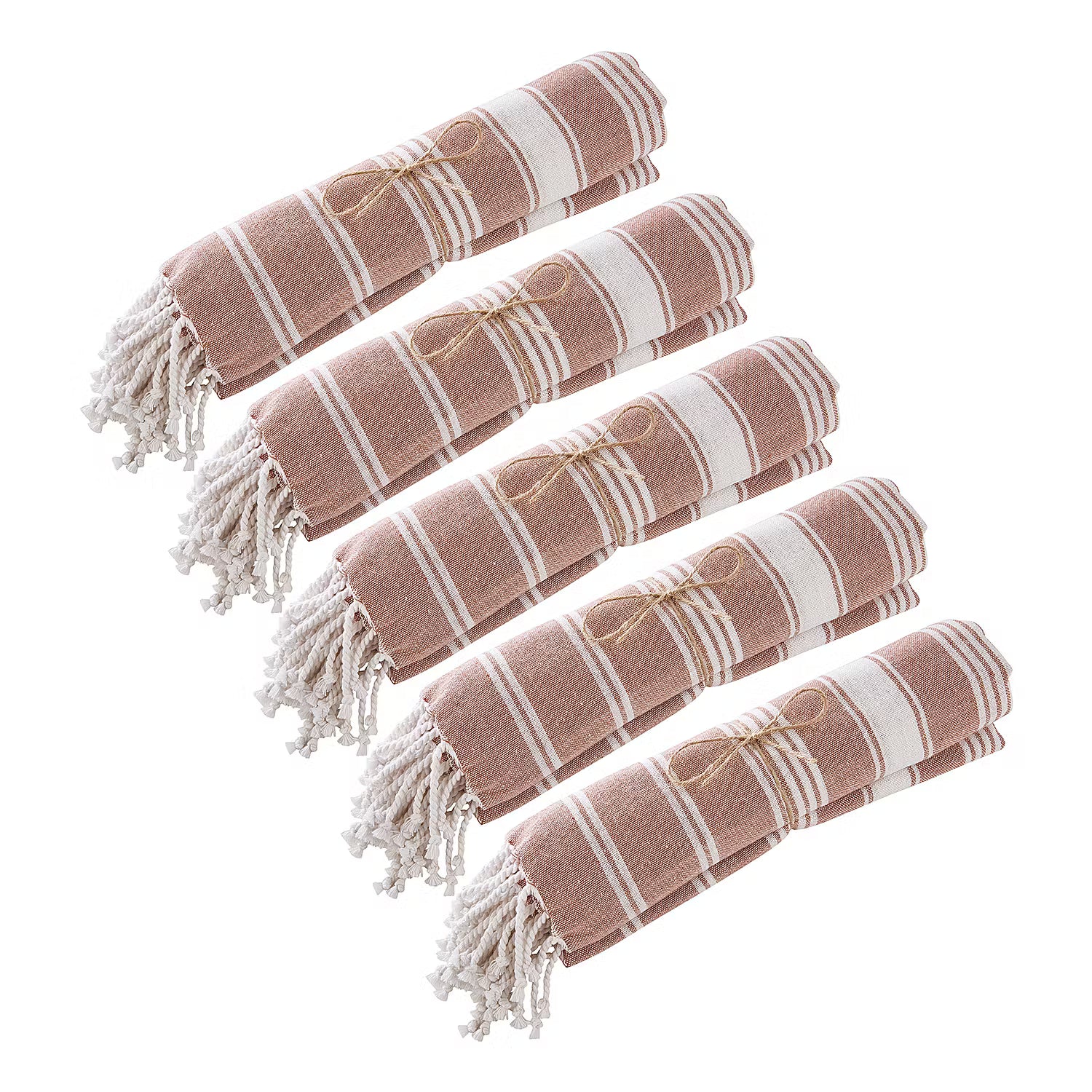 SURFSIDE Hamamtuch 5er-Set - Pastellrot
