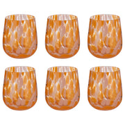 CONFETTI Trinkglas 6er-Set - Glas - Orange