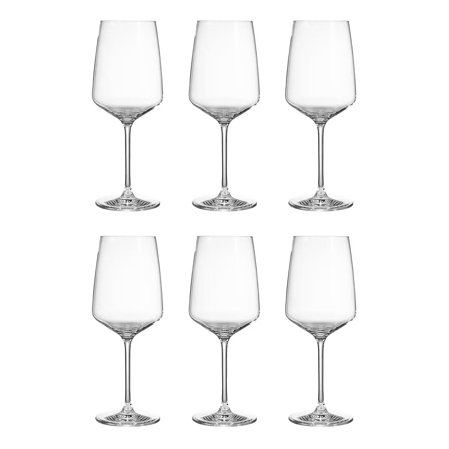 WINE & DINE Rotweinglas 6er-Set - Kristallglas - Transparent