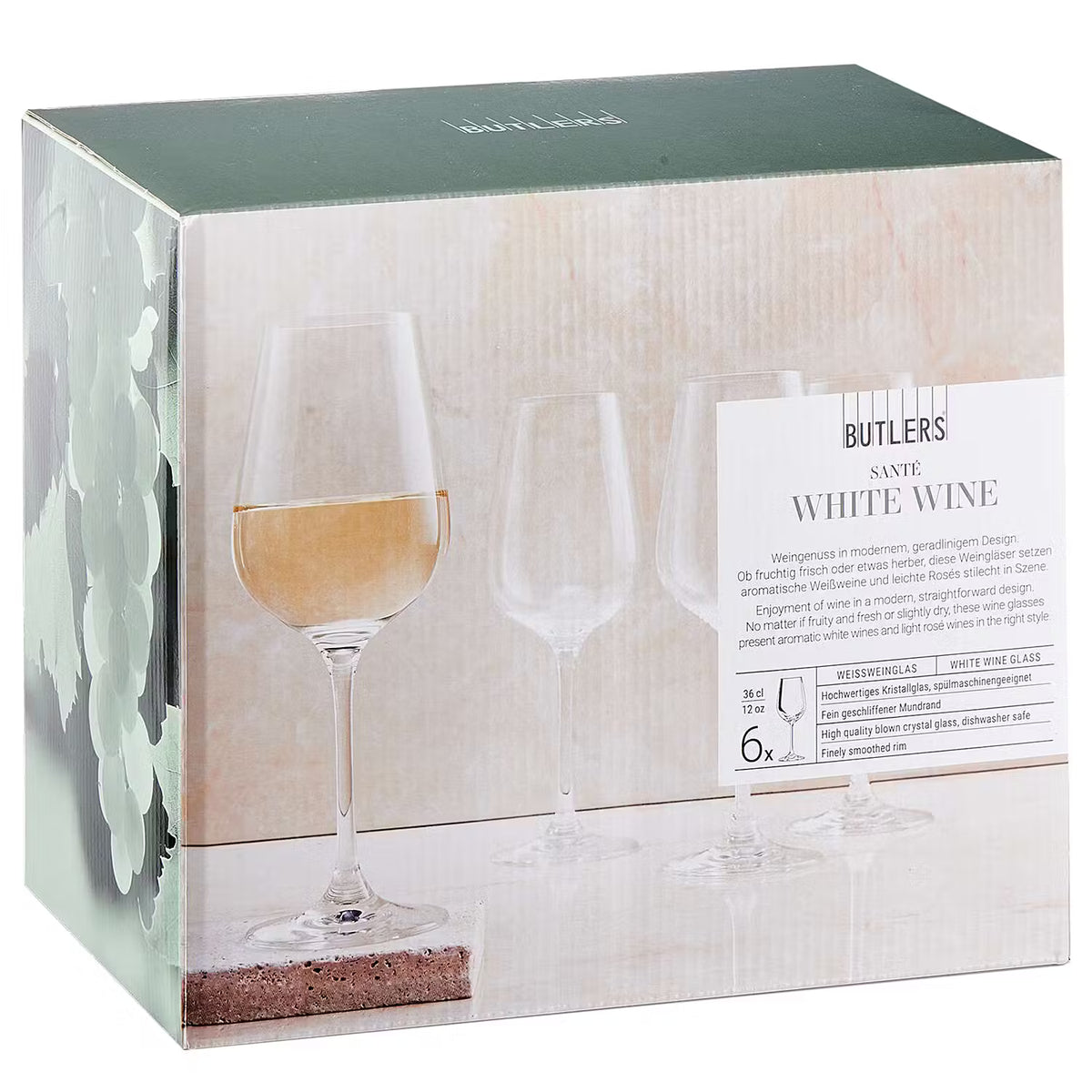 SANTÉ Weißweinglas 6er-Set – BUTLERS