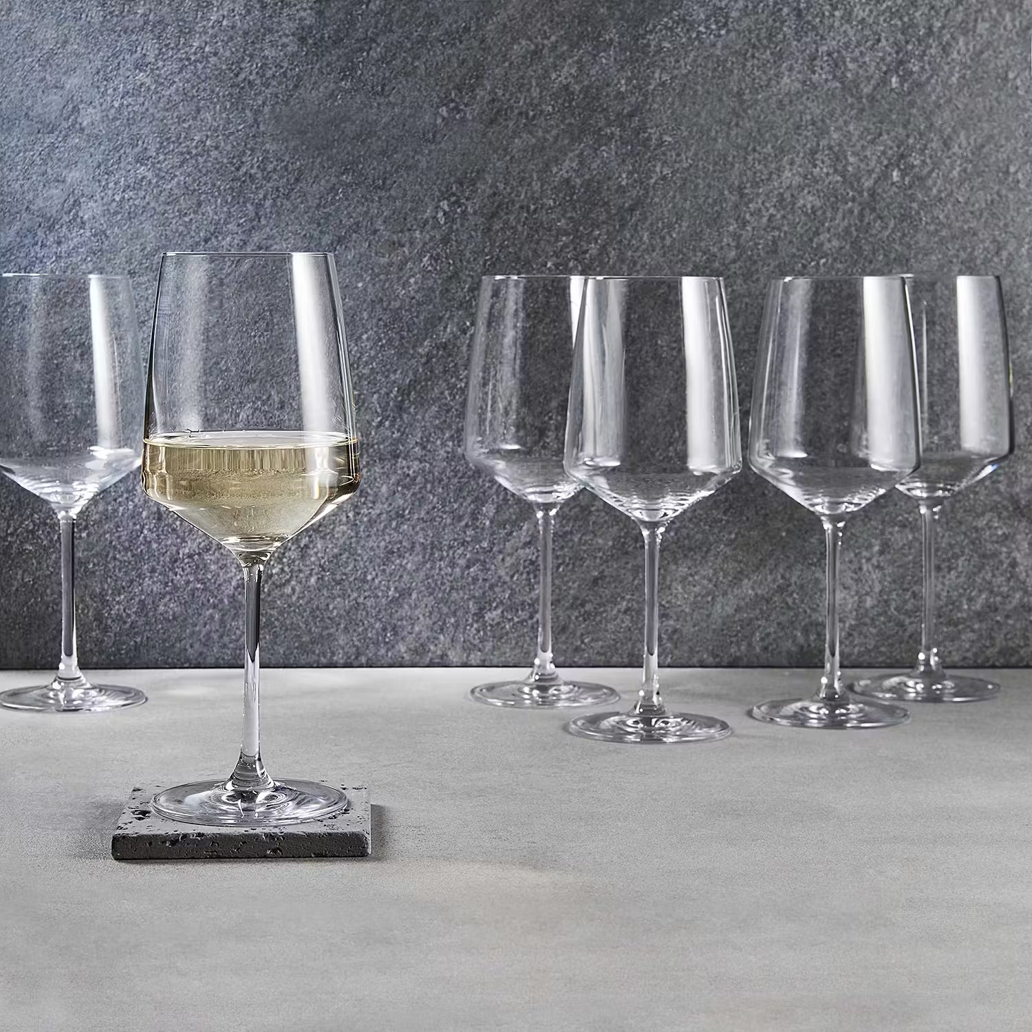 WINE & DINE Weißweinglas 6er-Set - Kristallglas - Transparent