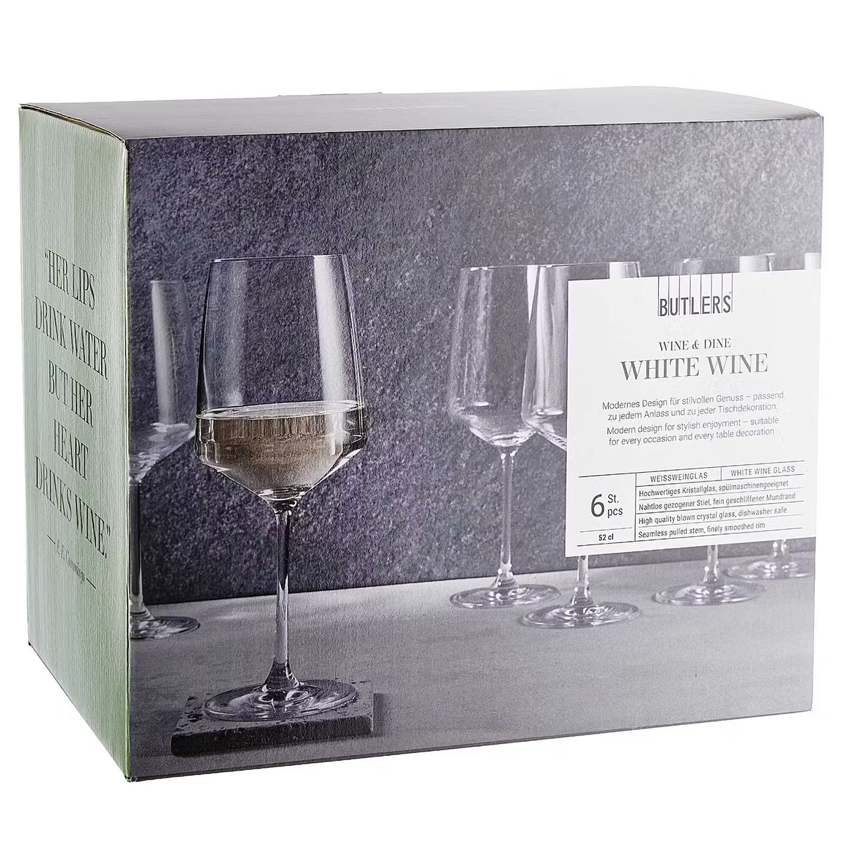 WINE & DINE Weißweinglas 6er-Set – Wein-Genuss – BUTLERS