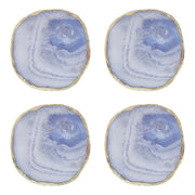 CRYSTAL Untersetzer 4er-Set - Quarz - Blau