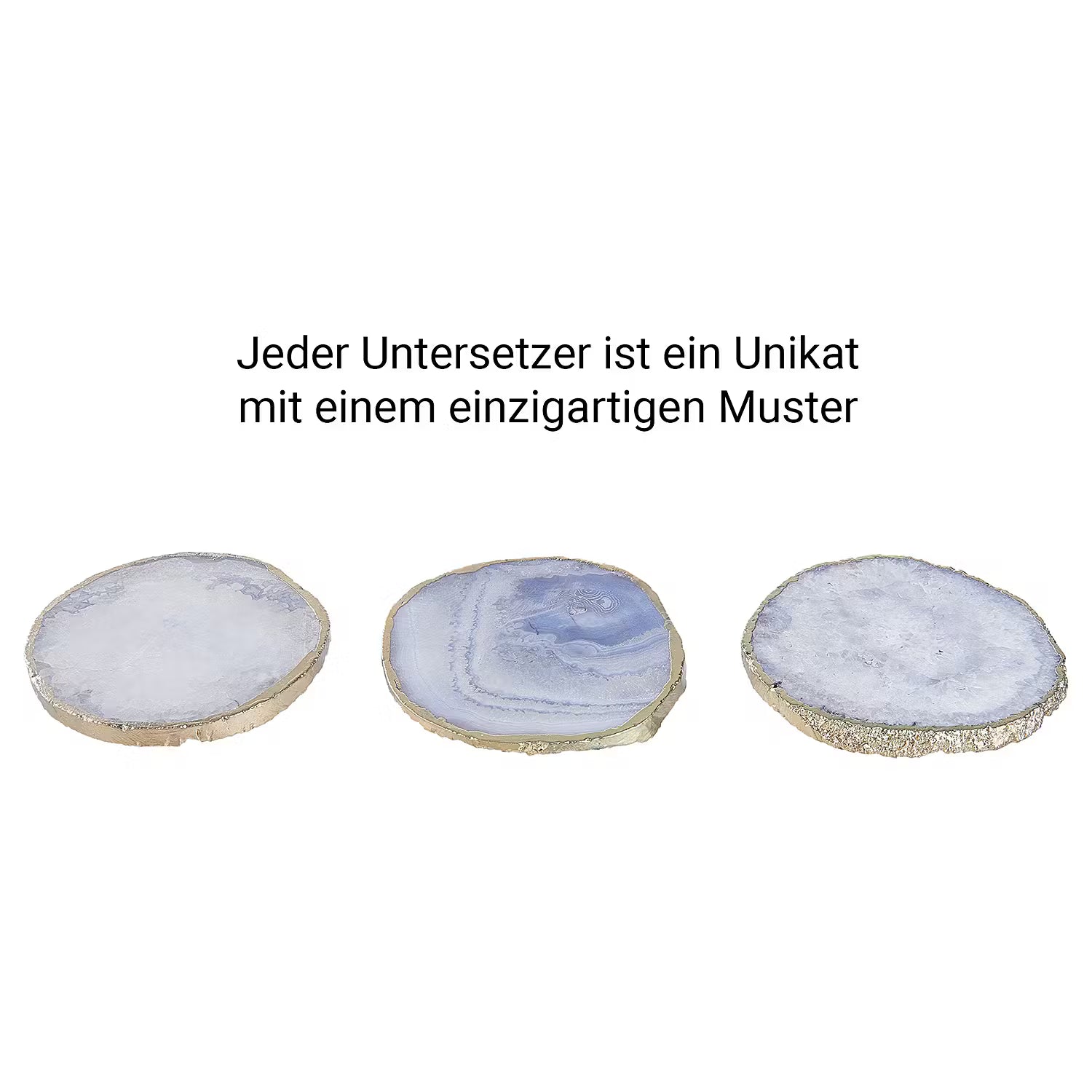 CRYSTAL Untersetzer 4er-Set - Quarz - Blau