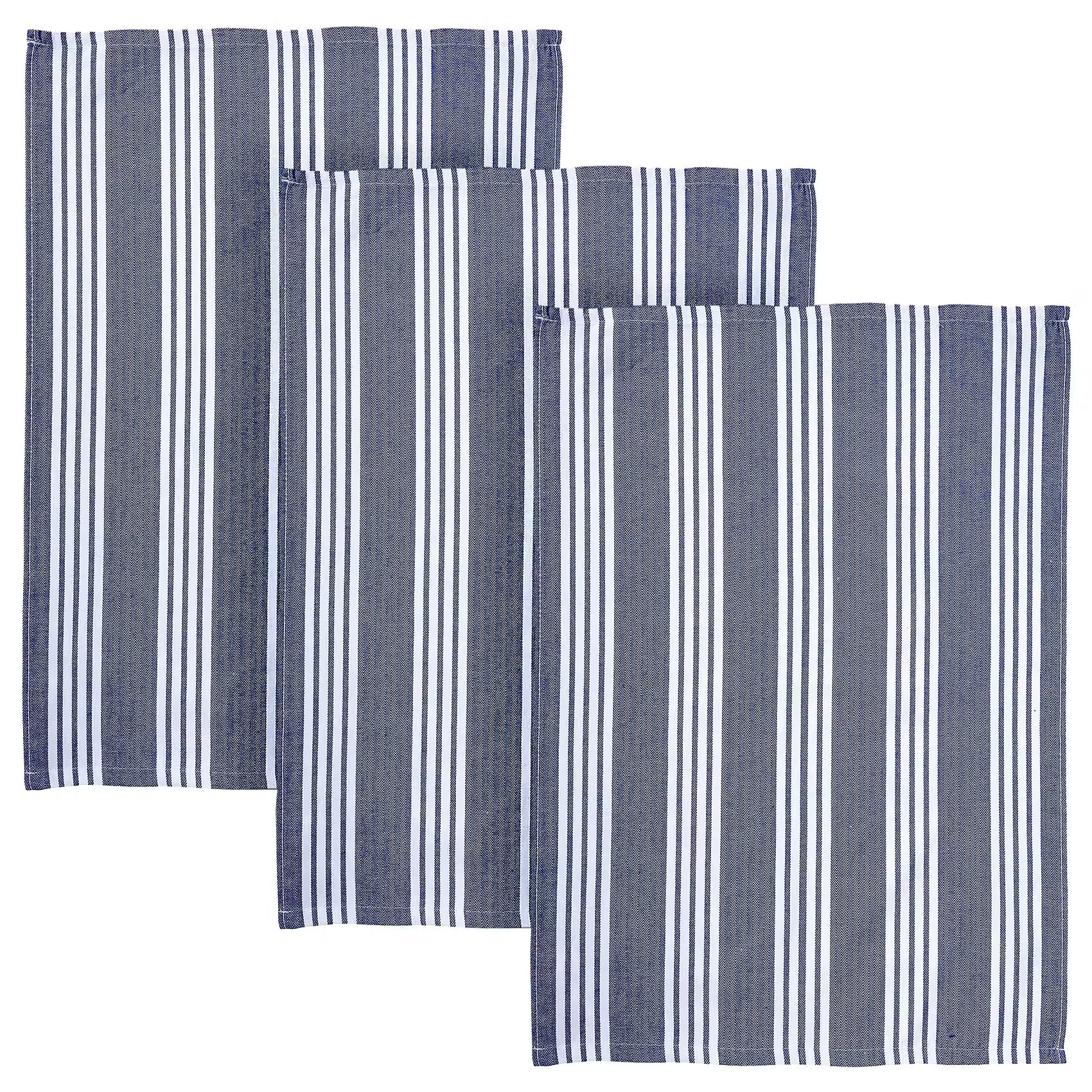 LOFT Küchentuch 3er-Set - Baumwolle - Blau