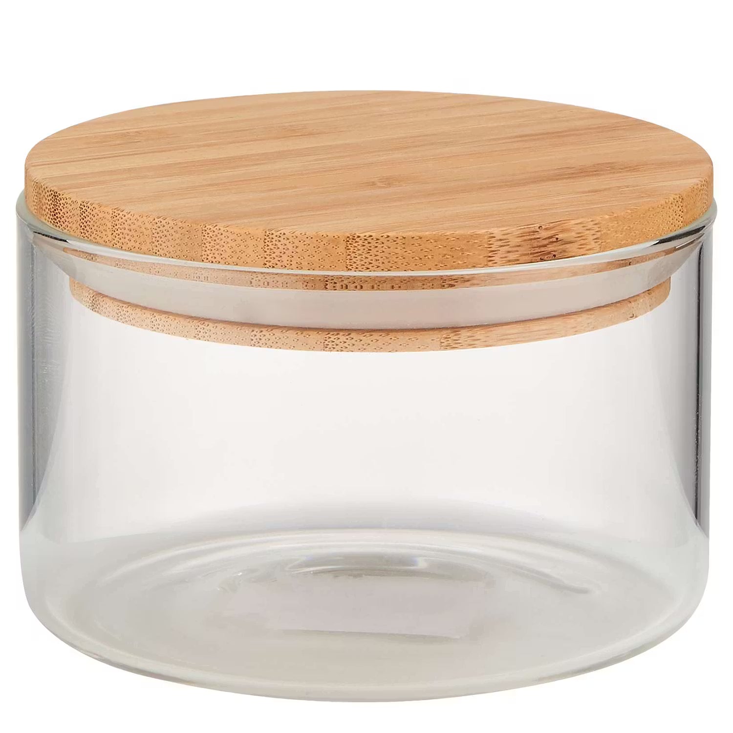 Vorratsglas WOODLOCK 4er-Set - Borosilikatglas / Bambus / Silikon - Fassungsvermögen: 0.55 L