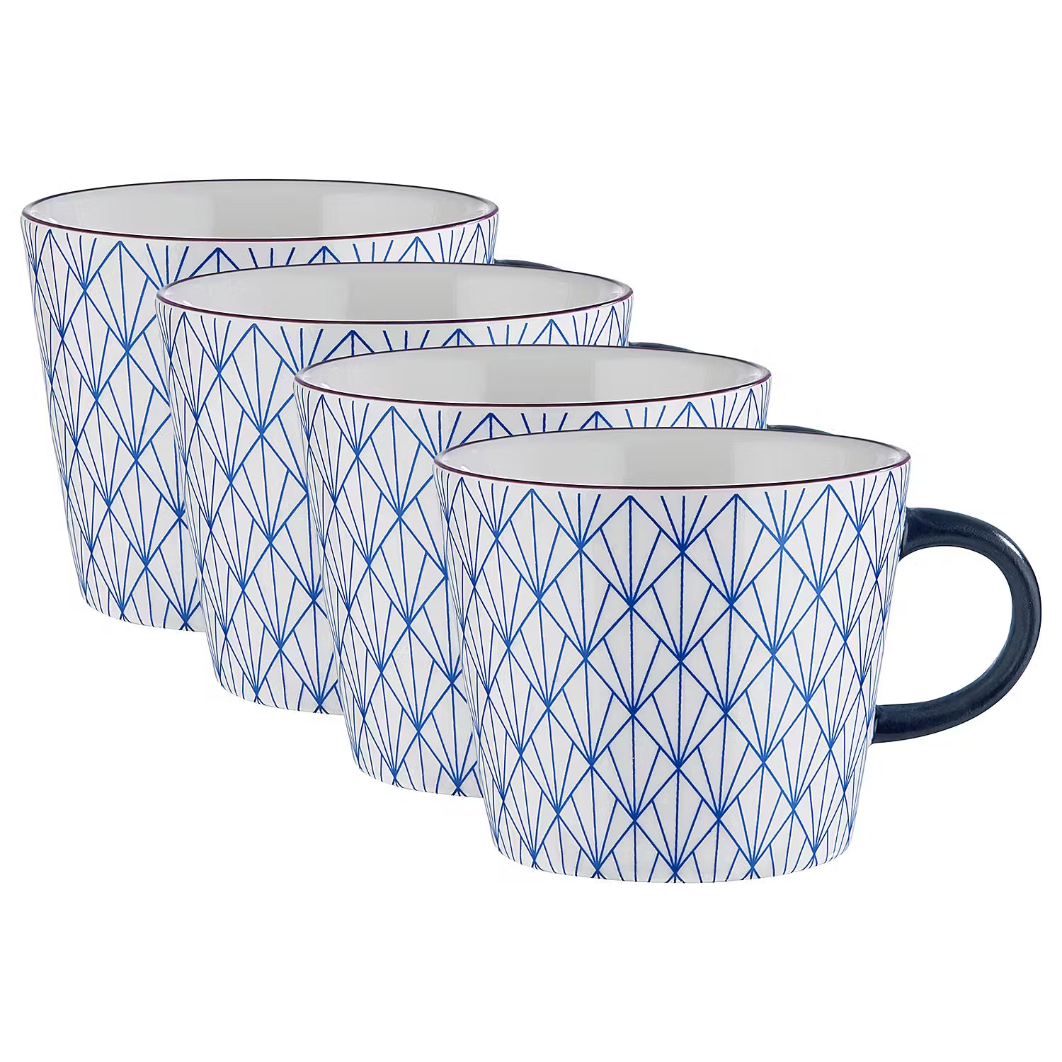ORNAMENTS Tasse 4er-Set - Blau