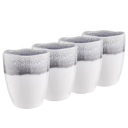 ATLANTIS Tasse 4er-Set - Steinzeug - Weiß / Grau