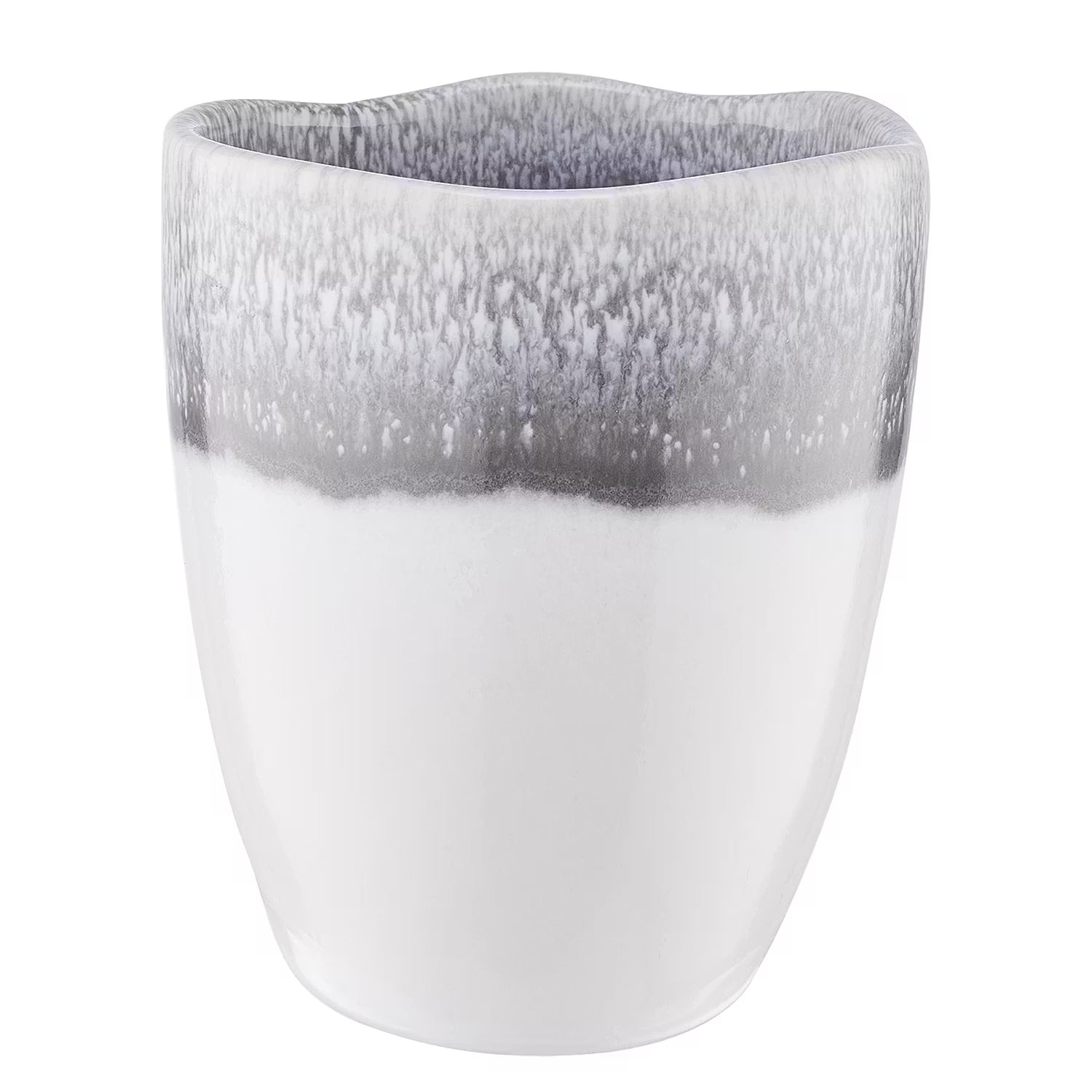 ATLANTIS Tasse 4er-Set - Steinzeug - Weiß / Grau