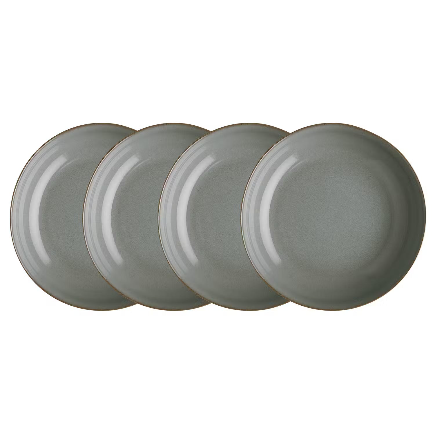 NATIVE Tiefer Teller 4er-Set - Steinzeug